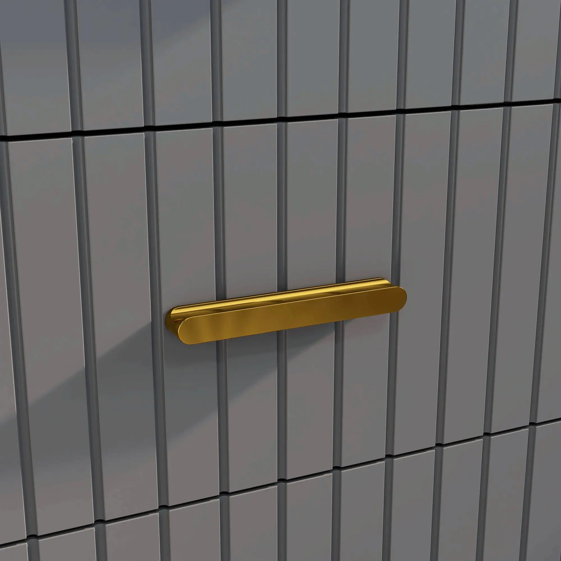 3 Drawer Cabinet, Bedroom Chest of Drawers, Aluminium Legs, Dark Grey Storage Cabinets at Gallery Canada