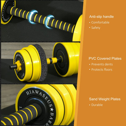Adjustable Dumbbell Barbell Set 55lbs, Strength Training, Home Gym Dumbbells & Barbells at Gallery Canada