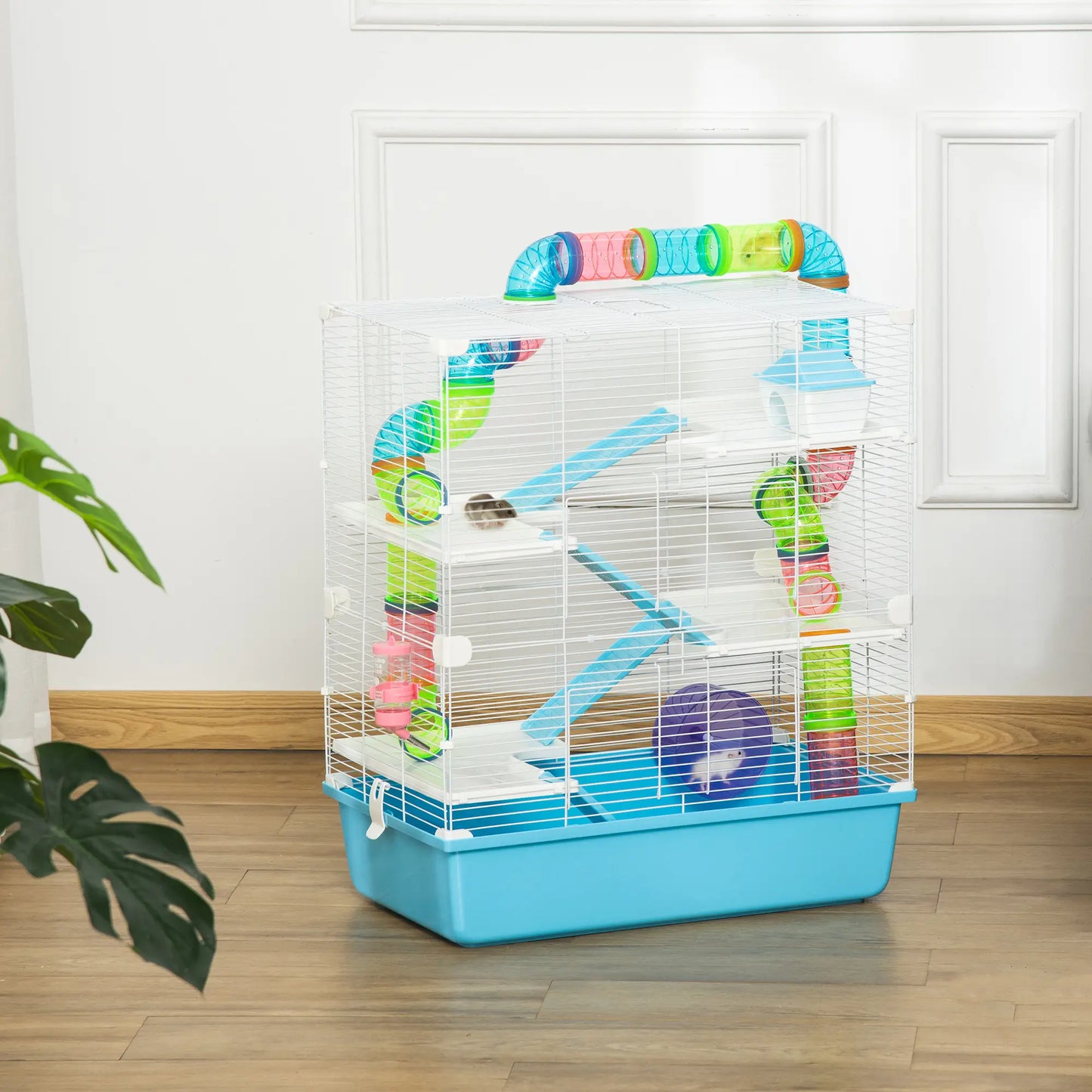 23" Large Hamster Cage, Small Animal House, 5-Level, Light Blue Hamster Cages at Gallery Canada