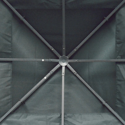 10' x 10' Square 2-Tier Gazebo Canopy, Charcoal Grey Gazebo Canopy Replacement at Gallery Canada