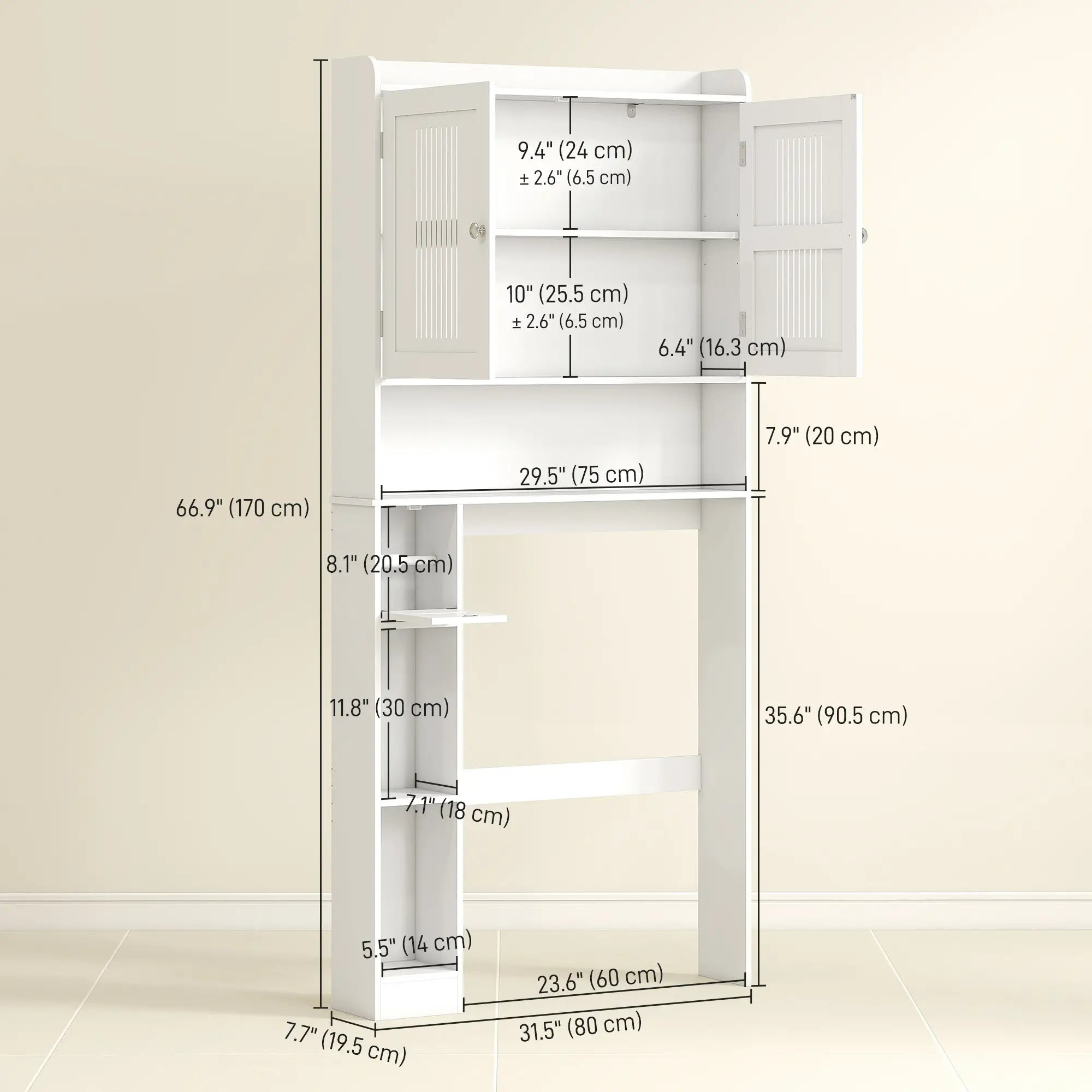 Over Toilet Storage Cabinet, Adjustable Shelf, Toilet Paper Holder Bathroom Cabinets at Gallery Canada
