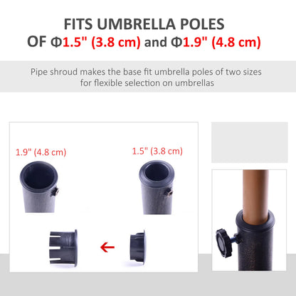 Resin Round Patio Umbrella Stand Base, Coated Pole, Bronze Umbrella Bases at Gallery Canada