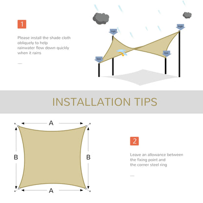 Square 12’ Sun Sail Shade, UV Protector, Outdoor Patio Cover Shade Sails at Gallery Canada