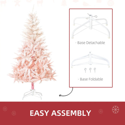 5ft Artificial Christmas Tree, Automatic Open, Pink, White Artificial Christmas Trees at Gallery Canada