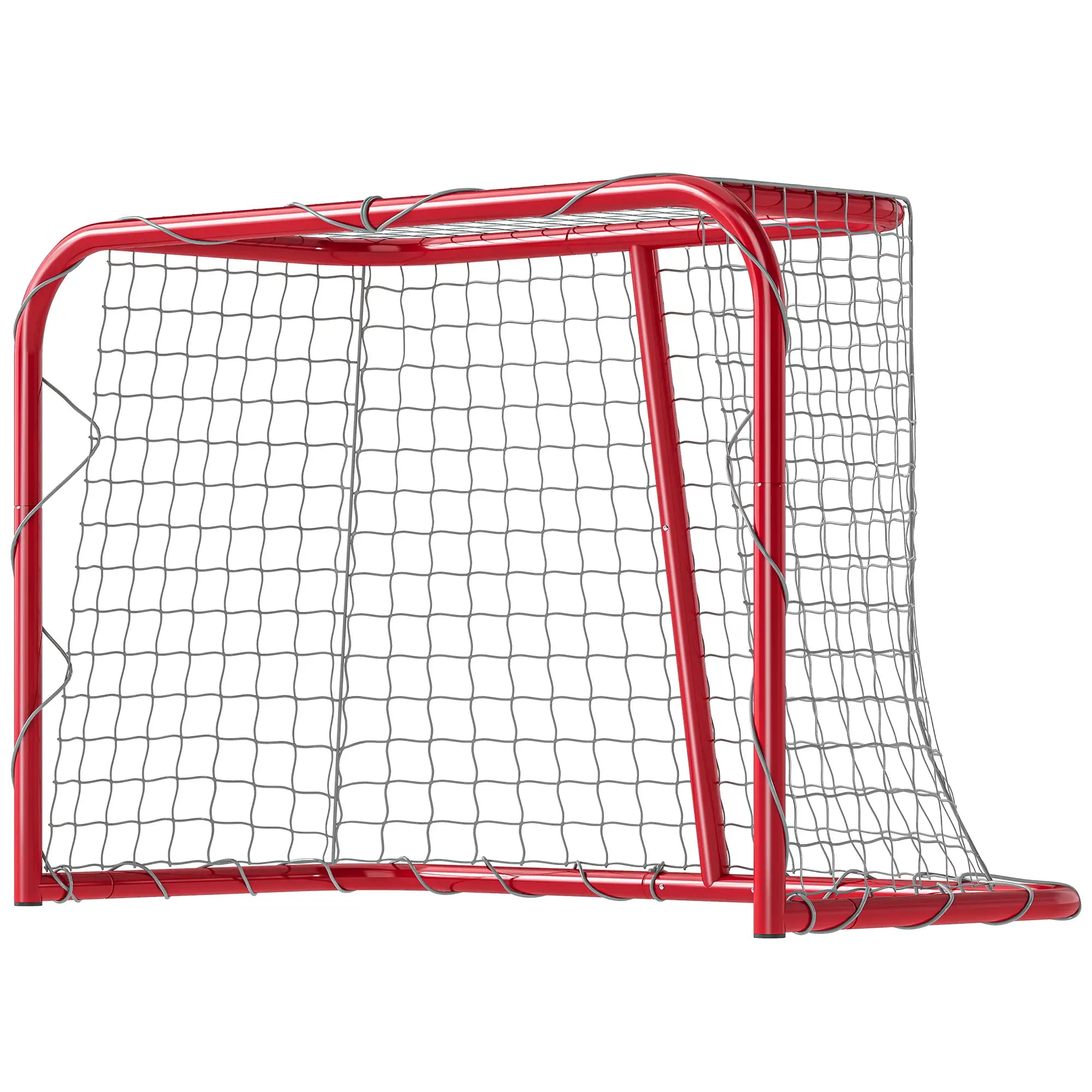 Mini Hockey Goal, 3' x 2', Metal Frame, Lightweight Portable Team Sports Equipment Red, White at Gallery Canada