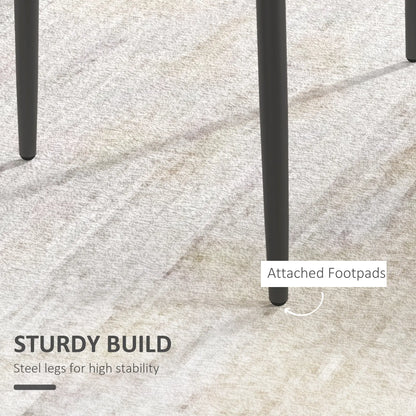 Modern Dining Chairs, Set of 4, High Back PU Leather, Metal Legs, Grey Bar Stools at Gallery Canada