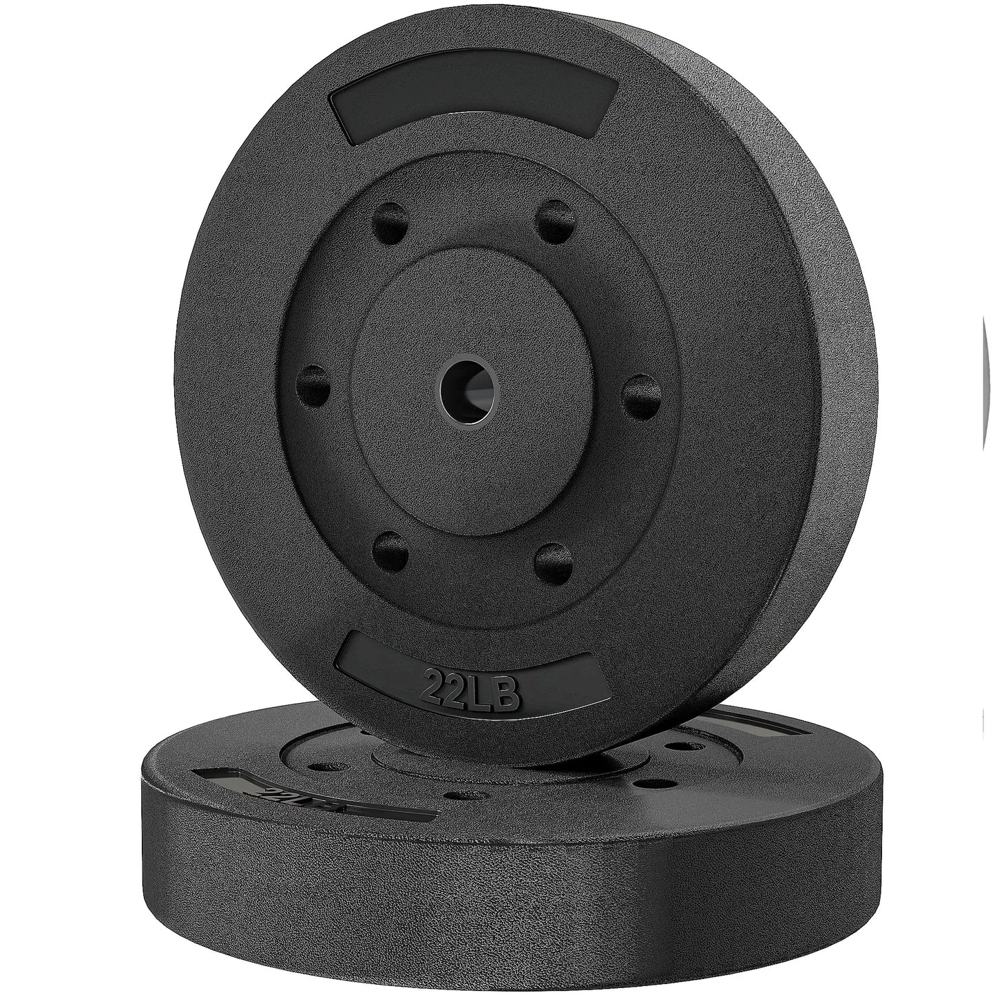 Weight Plates Set, 1-Inch Barbell Weight Set, 2 x 22 lbs Dumbbells & Barbells Black at Gallery Canada