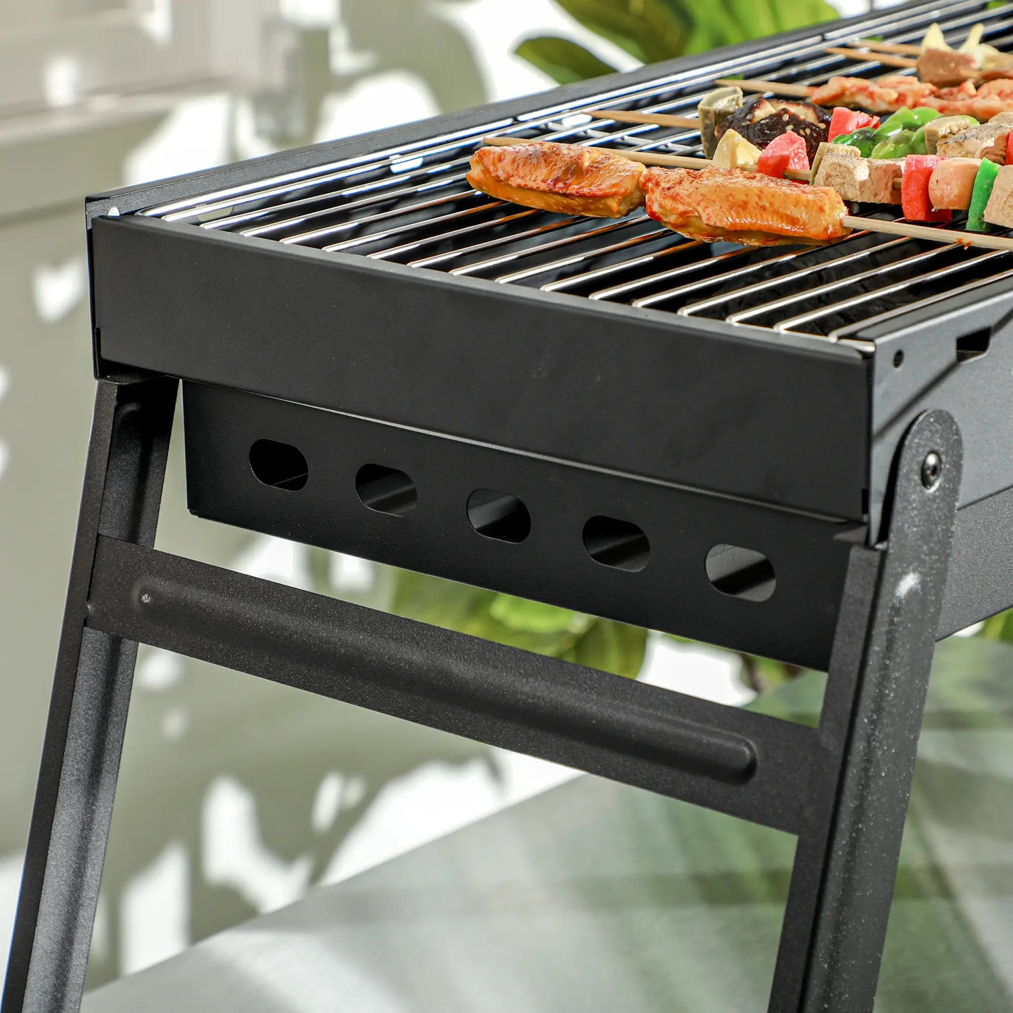 Portable Charcoal Grill With Pull-Out Basin, Folding Tabletop BBQ, Black Charcoal BBQ Grils at Gallery Canada