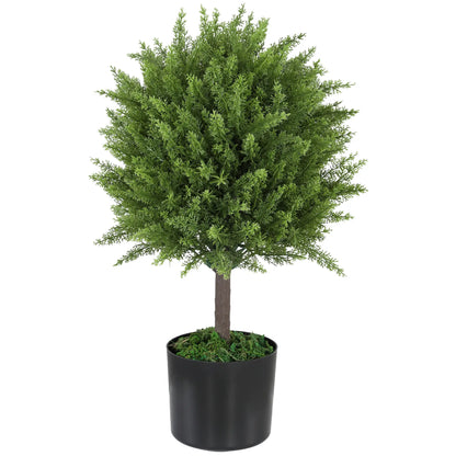 Artificial Cedar Topiary Trees In Pots, Indoor Outdoor Decor, Green Artificial Trees Green at Gallery Canada