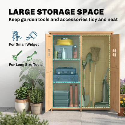 4x1.5ft Wooden Garden Storage Shed, Outdoor Tool Cabinet, Double Door Sheds at Gallery Canada