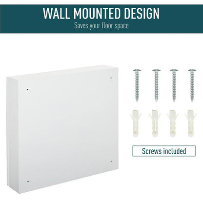 Wall Mounted Mirror Cabinet, Bathroom Medicine, 2 Doors, 3-Tier Shelving, White Mirror Medicine Cabinets at Gallery Canada