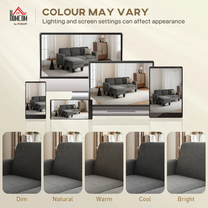 L Shaped Sectional Sofa, With Changeable Chaise Ottoman, Dark Grey 3-Seater Sofas at Gallery Canada