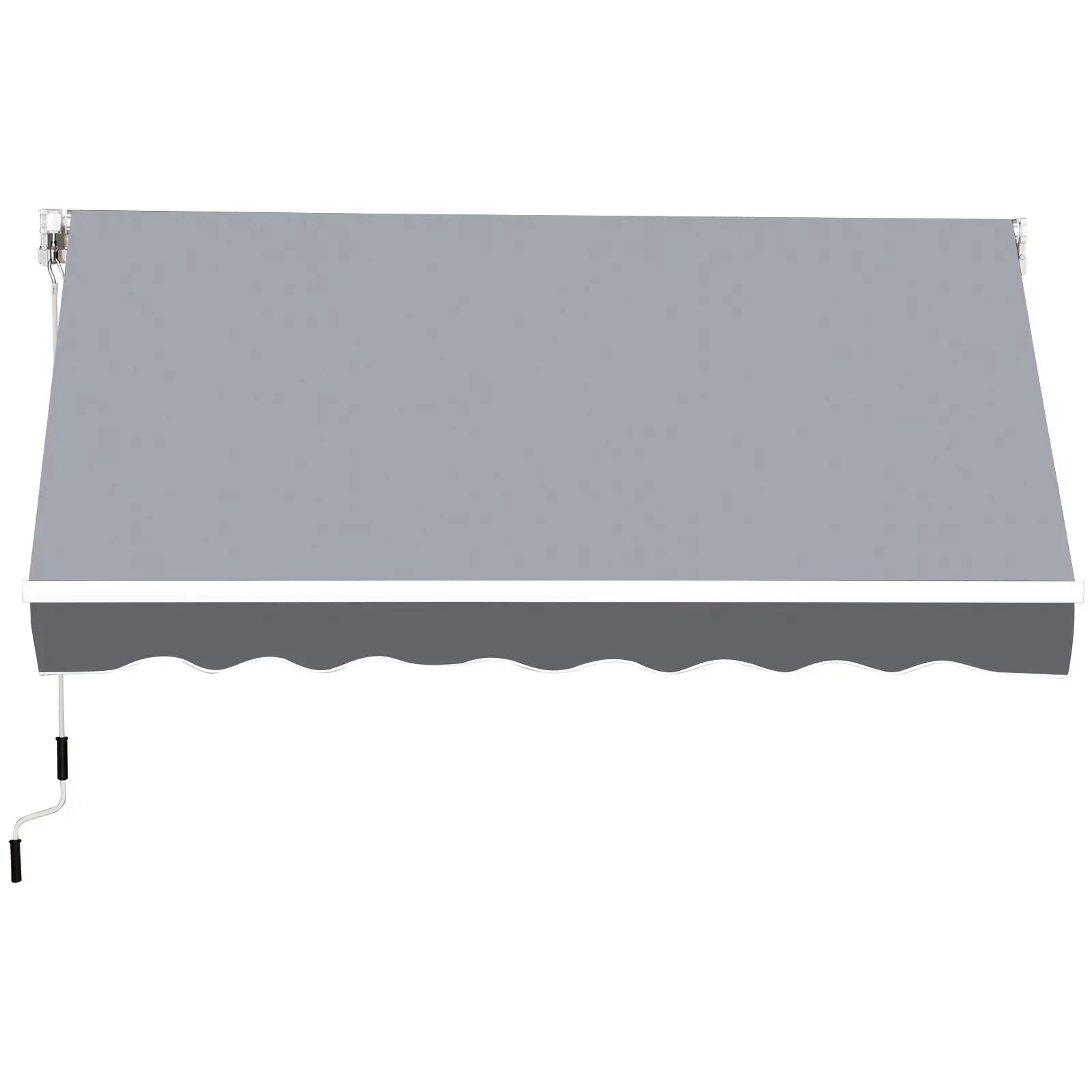 8' x 7' Retractable Awning, UV Water-Resistant Fabric, Aluminum Frame, Grey Deck Awnings at Gallery Canada