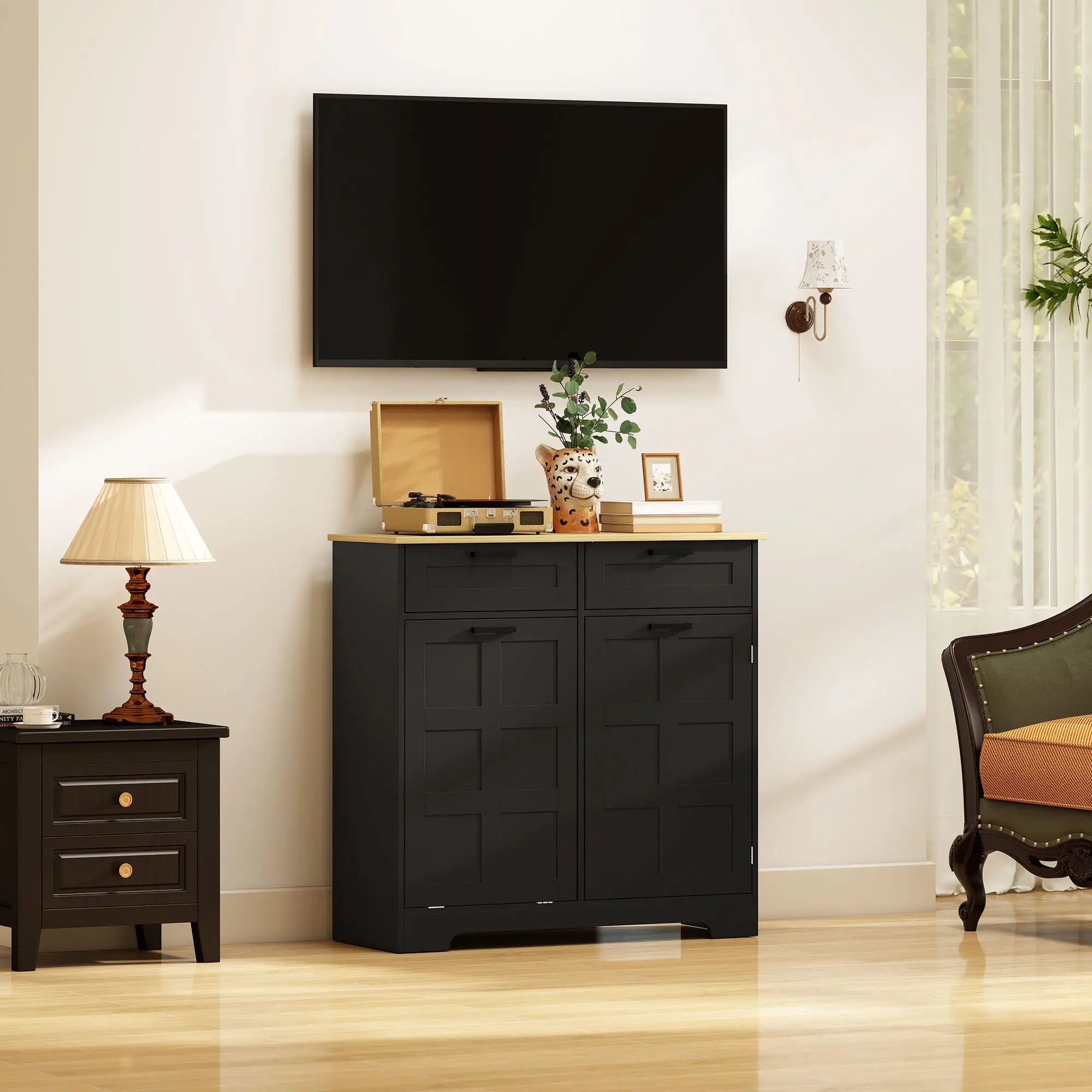 7 Gallon Tilt Out Garbage Cabinet, Kitchen Island, Black Bar Cabinets at Gallery Canada