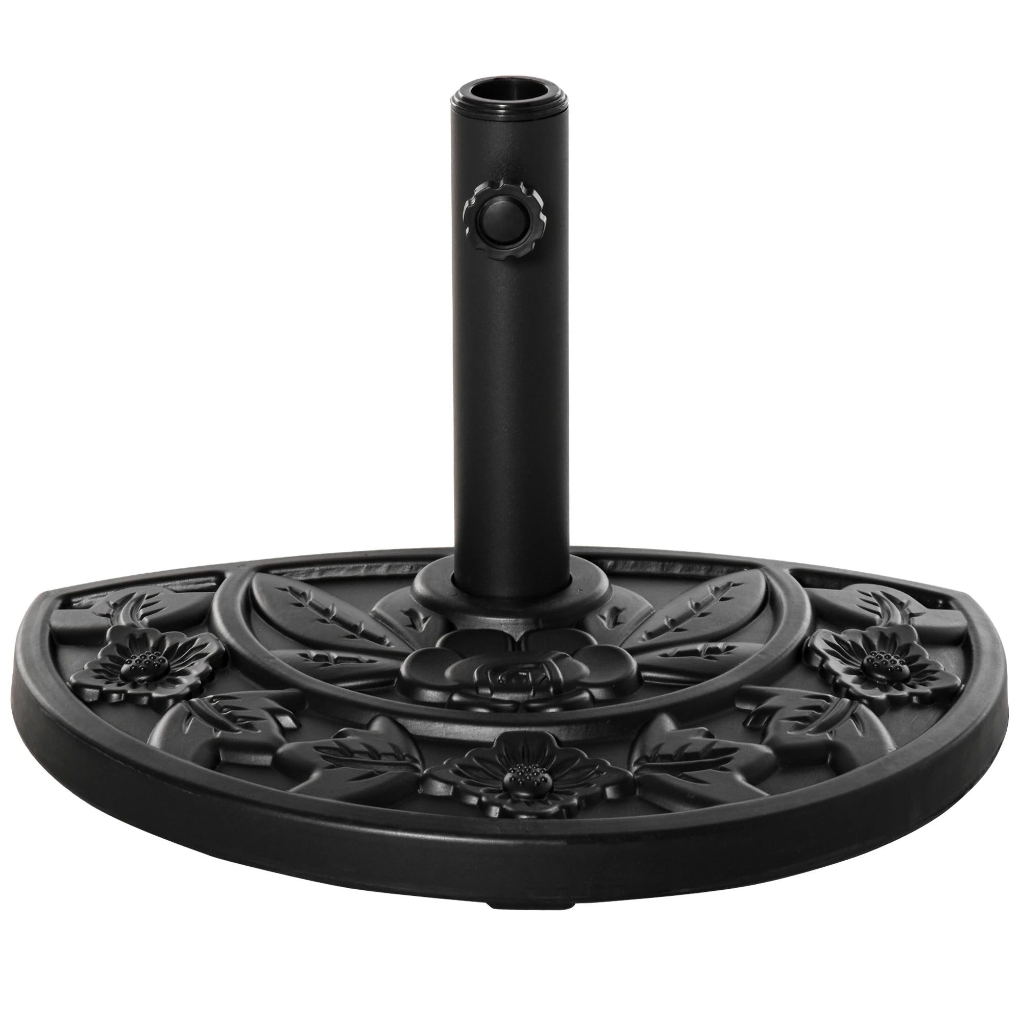 20 lb Heavy Duty Umbrella Base, Outdoor Concrete Stand, Black Umbrella Bases Black at Gallery Canada
