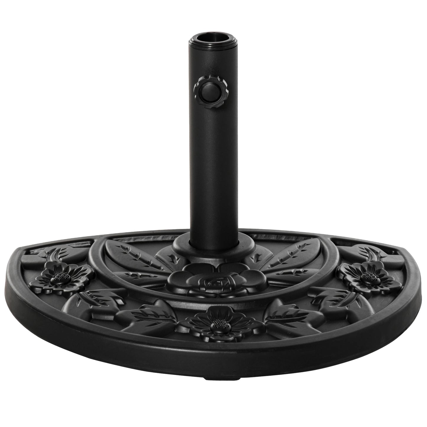 20 lb Heavy Duty Umbrella Base, Outdoor Concrete Stand, Black Umbrella Bases Black at Gallery Canada