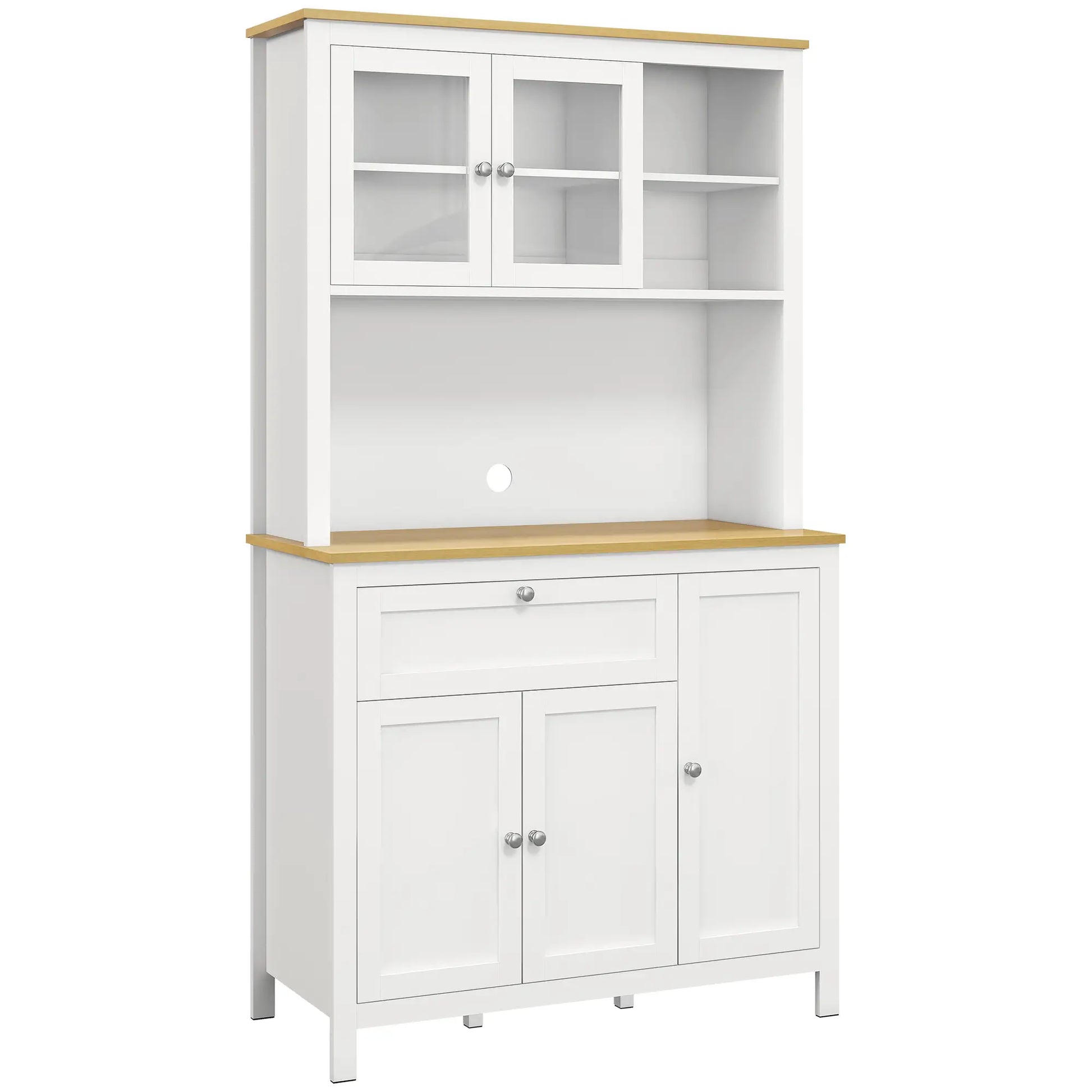 5-Door Kitchen Pantry Cabinet, Freestanding Storage Cabinet Cupboard with Adjustable Shelves, 71" Kitchen Pantry Cabinets at Gallery Canada