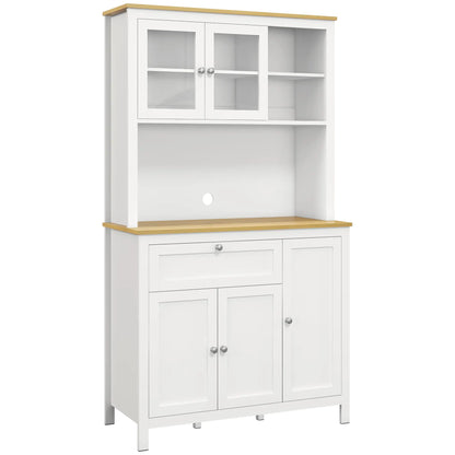 5-Door Kitchen Pantry Cabinet, Freestanding Storage Cabinet Cupboard with Adjustable Shelves, 71" Kitchen Pantry Cabinets at Gallery Canada