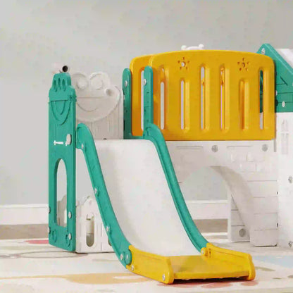 7-in-1 Toddler Slide Climber, Playhouse Basketball Hoop, Yellow Gym Sets & Swings at Gallery Canada