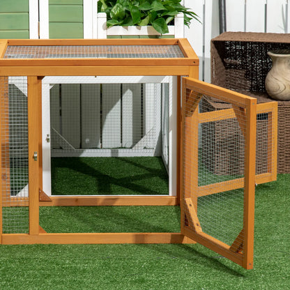 55" Wooden Chicken Coop Extension, Outdoor, Roosting Bars, Orange Chicken Coops at Gallery Canada