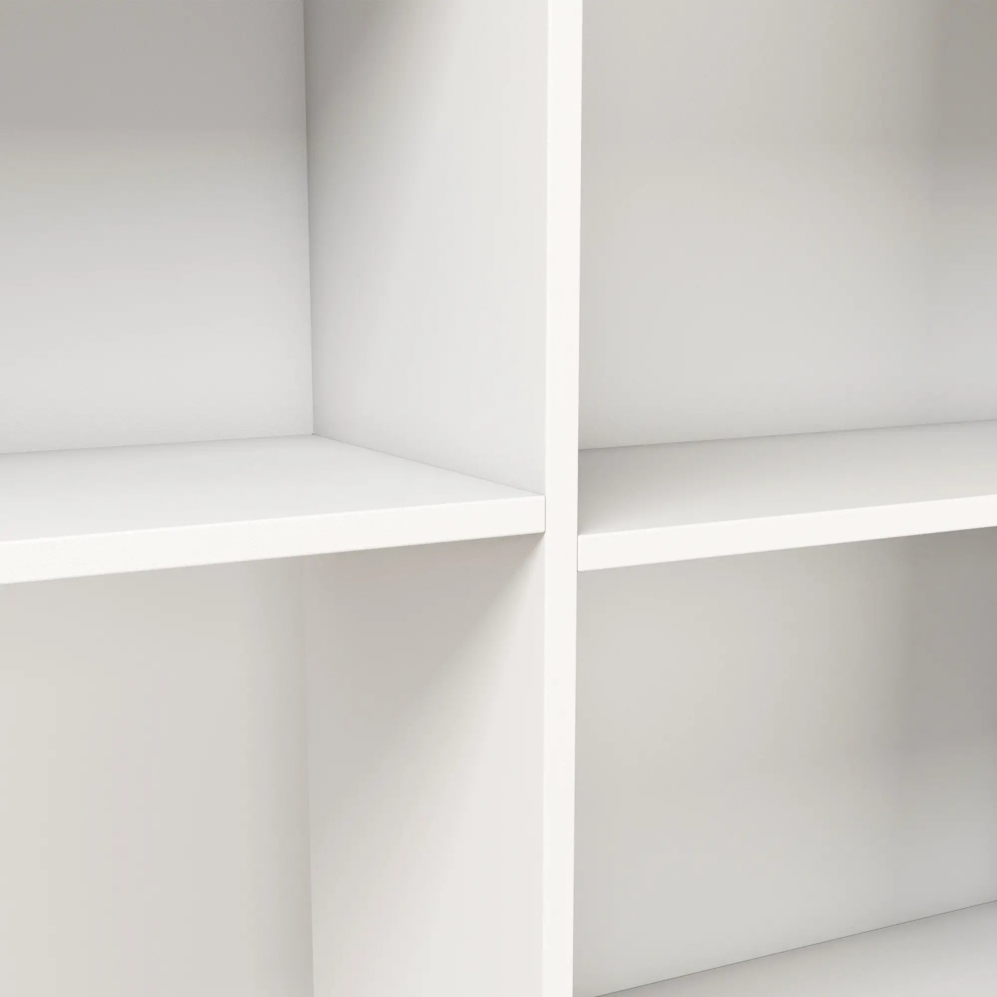 L Shaped Desk, Corner Computer Desk with Storage Shelves, White Writing Desks at Gallery Canada