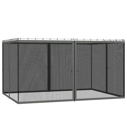 Replacement Mosquito Netting, Gazebo 10' x 13', Black Screen Walls, Zippers, Black Gazebos at Gallery Canada