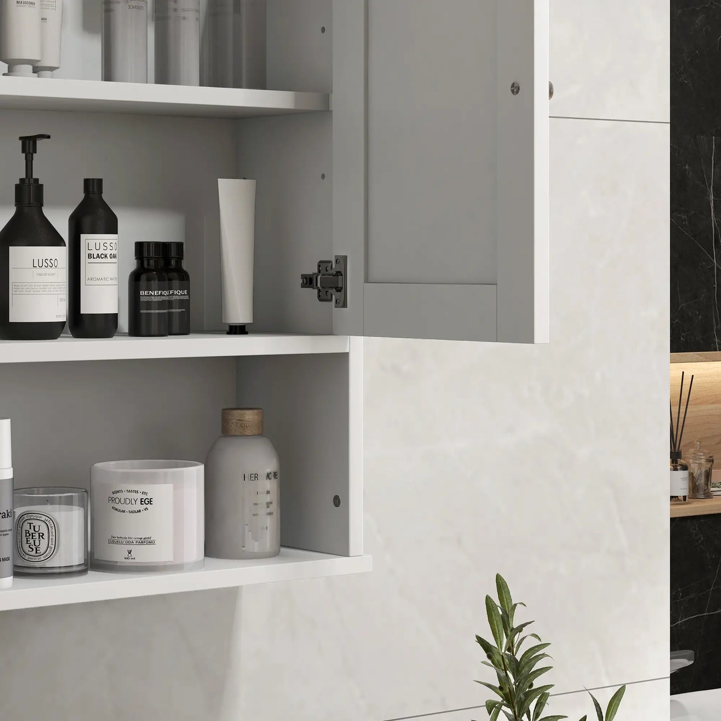 Farmhouse Bathroom Medicine Cabinet, Barn Doors, Adjustable Shelf, White Bathroom Cabinets at Gallery Canada