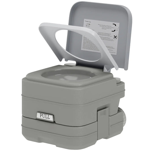 Portable Travel Toilet, Flushable Tank, Camping, Boating, 2.6 Gallon (10L) Camping Toilets Grey at Gallery Canada