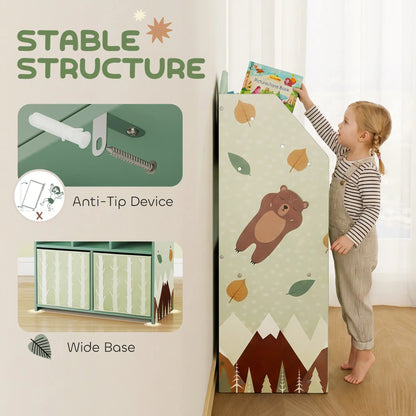 Kids Bookshelf With Storage, Toy Storage Unit, Green Baby & Kids Storage at Gallery Canada