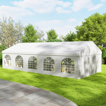 16'x32' Heavy Duty Party Tent, Portable Garage Canopy, White Canopy Tents at Gallery Canada