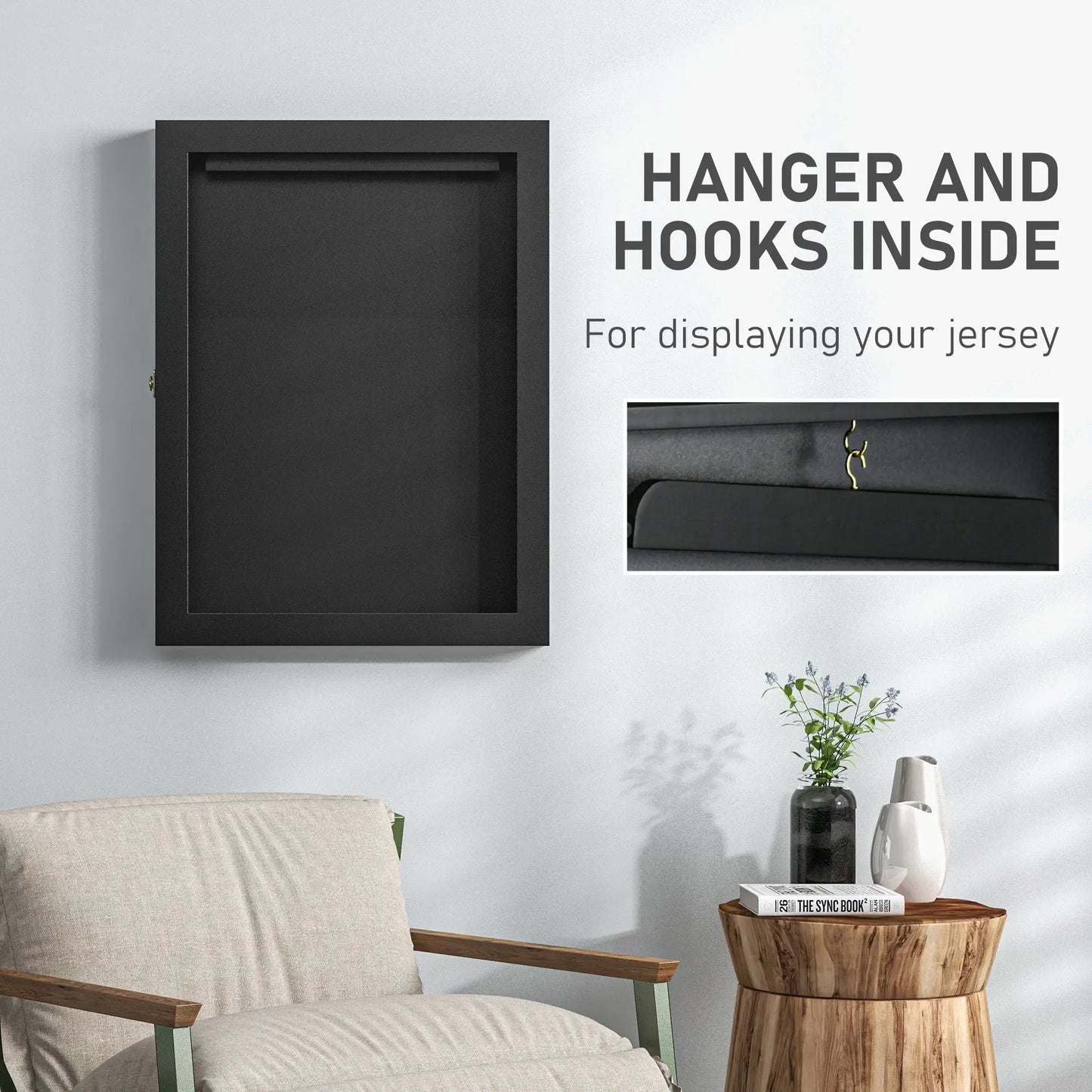 24" x 32" Hockey Jersey Frame, Jersey Shadow Box for Basketball Football Baseball, Black Jersey Display Cases at Gallery Canada