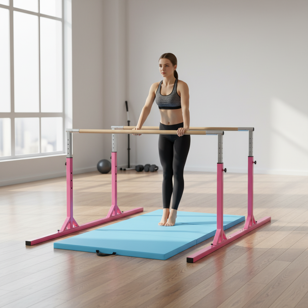 Yoga Set: 4-Panel Gymnastics Mat + Gymnastic Training Parallel Bars Yoga & Gym Mats at Gallery Canada