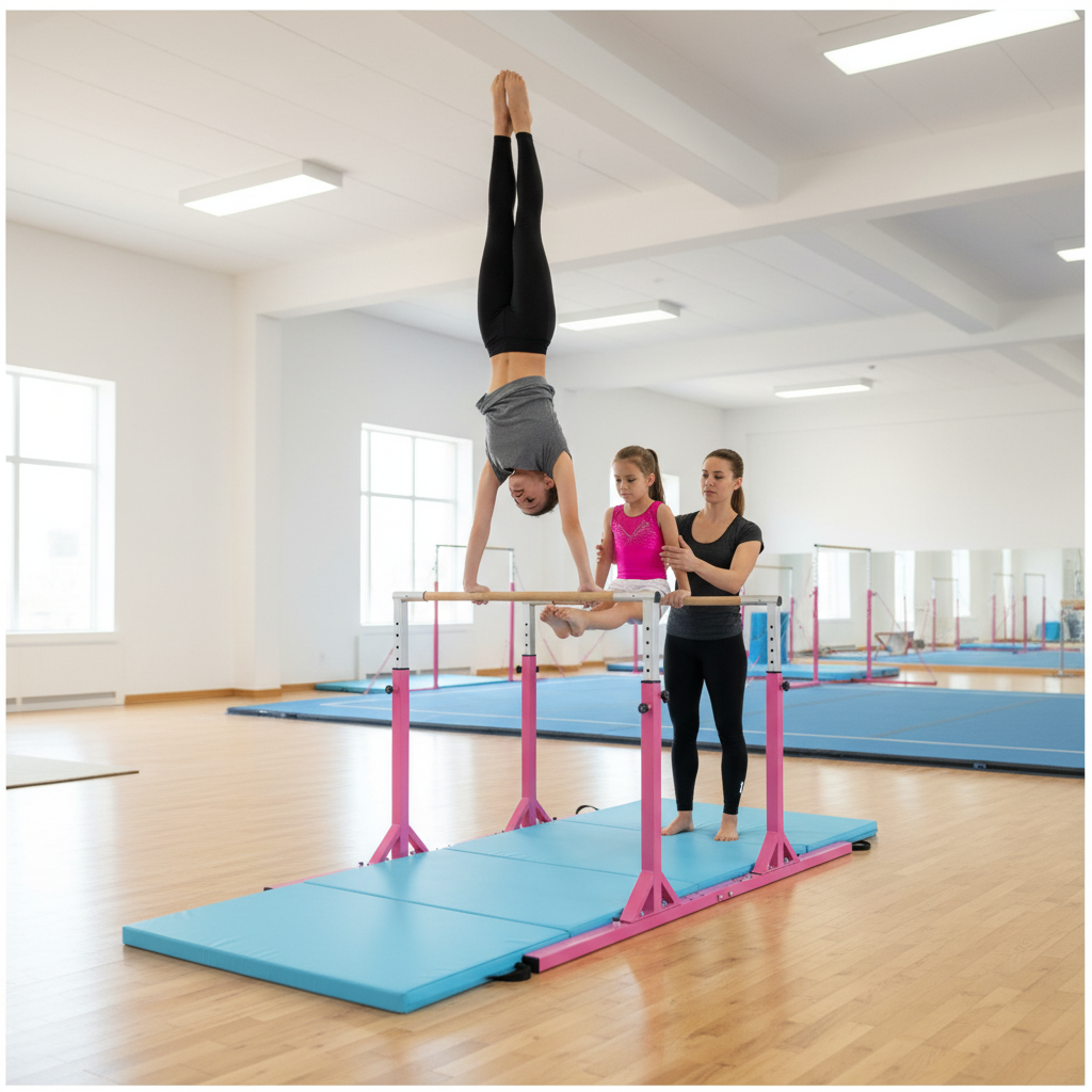 Yoga Set: 4-Panel Gymnastics Mat + Gymnastic Training Parallel Bars Yoga & Gym Mats at Gallery Canada