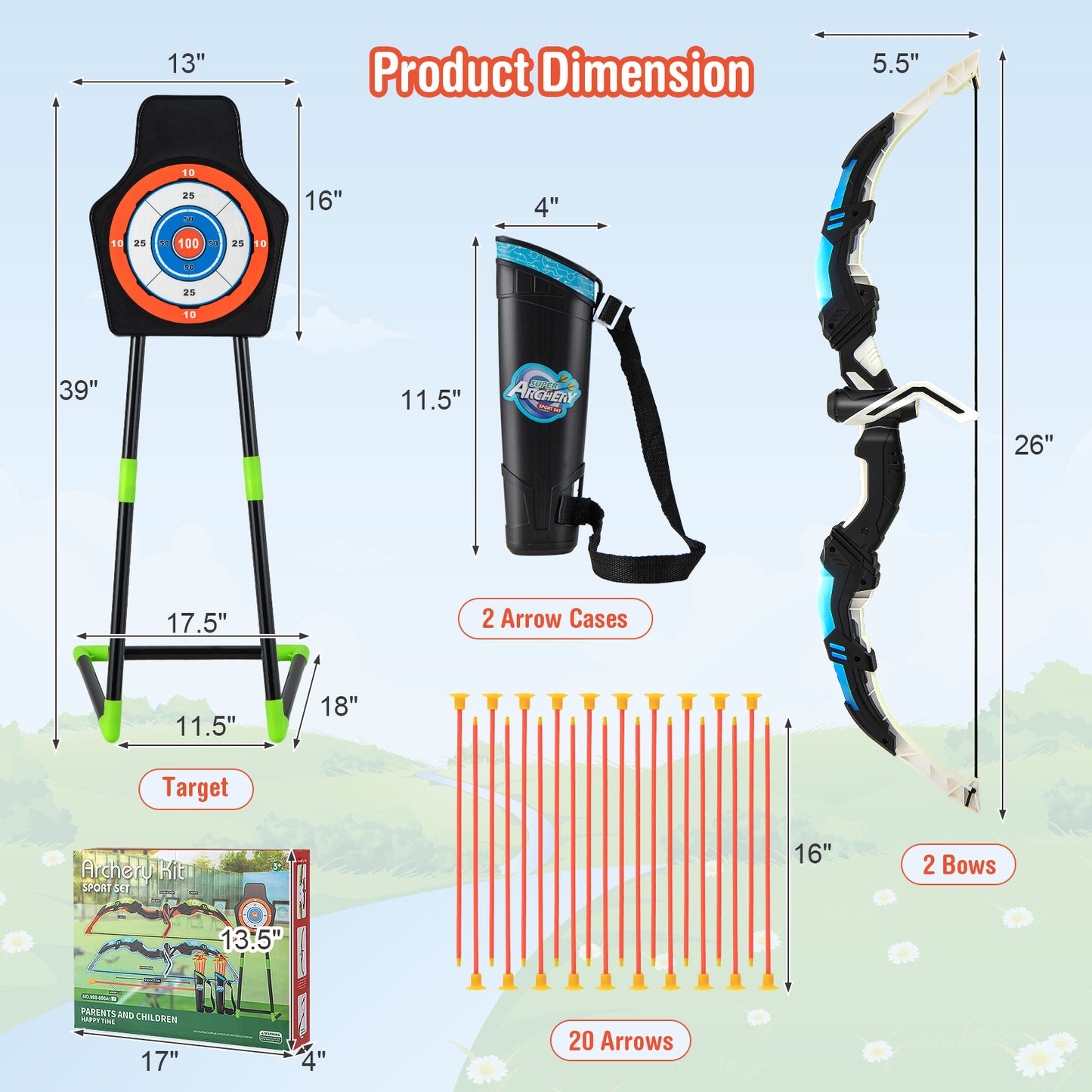 Youth Archery Bow Set, LED Light Up, 20 Suction Cup Arrows, Multicolor Toy Sports at Gallery Canada