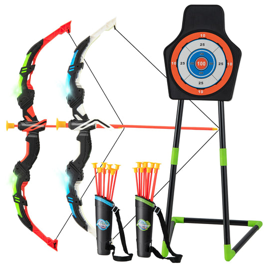 Youth Archery Bow Set, LED Light Up, 20 Suction Cup Arrows, Multicolor Toy Sports Multicolor at Gallery Canada