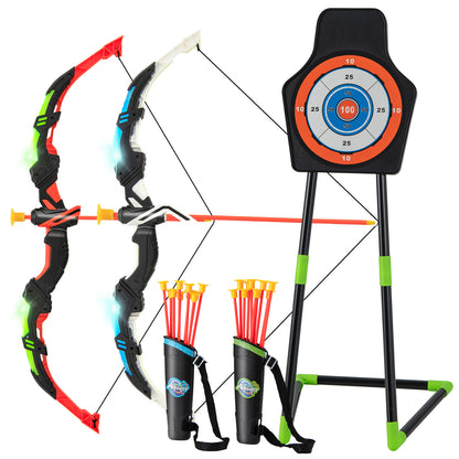 Youth Archery Bow Set, LED Light Up, 20 Suction Cup Arrows, Multicolor Toy Sports Multicolor at Gallery Canada