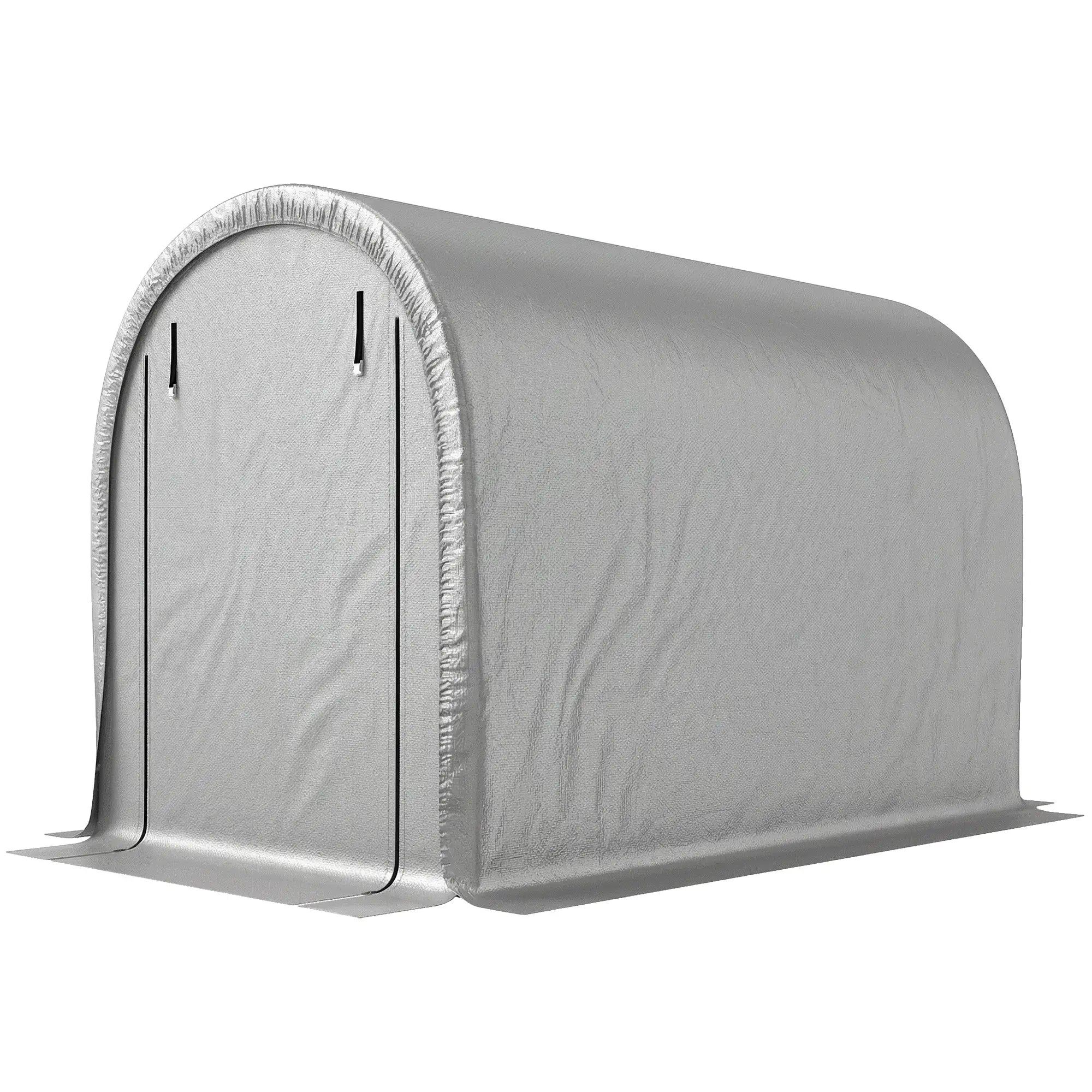 8' x 5' Portable Shed, Water-Resistant Bike Tent with Roll-up Zipper Door Portable Shed Light Grey at Gallery Canada