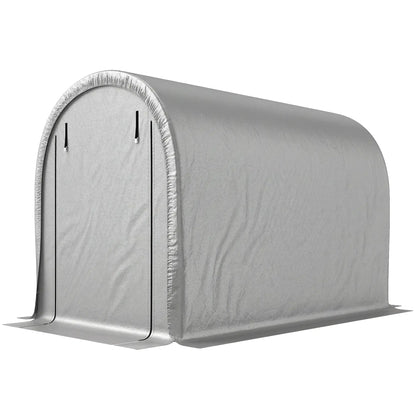 8' x 5' Portable Shed, Water-Resistant Bike Tent with Roll-up Zipper Door Portable Shed Light Grey at Gallery Canada
