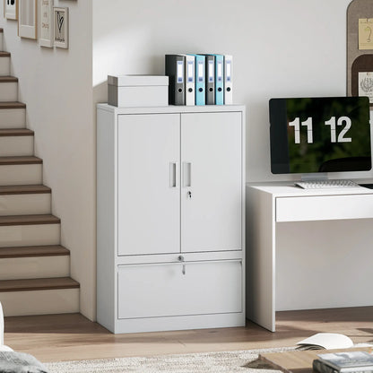 Lateral Filing Cabinet, Metal Storage Cabinet, White Office Cabinets & Cupboards at Gallery Canada