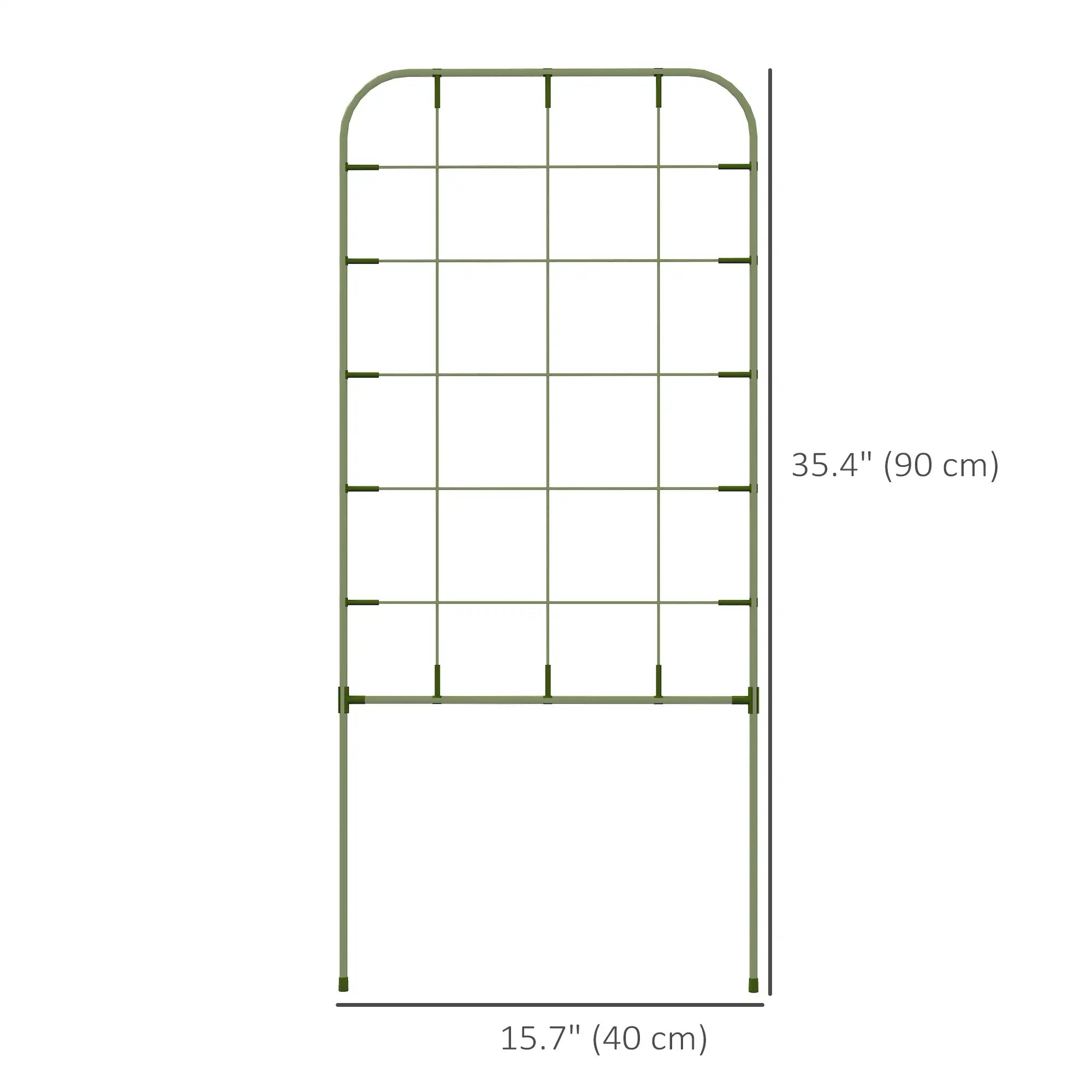 6-Piece Plant Support Set, Steel Trellis, 40 x 90 cm, Green Plant Stands at Gallery Canada