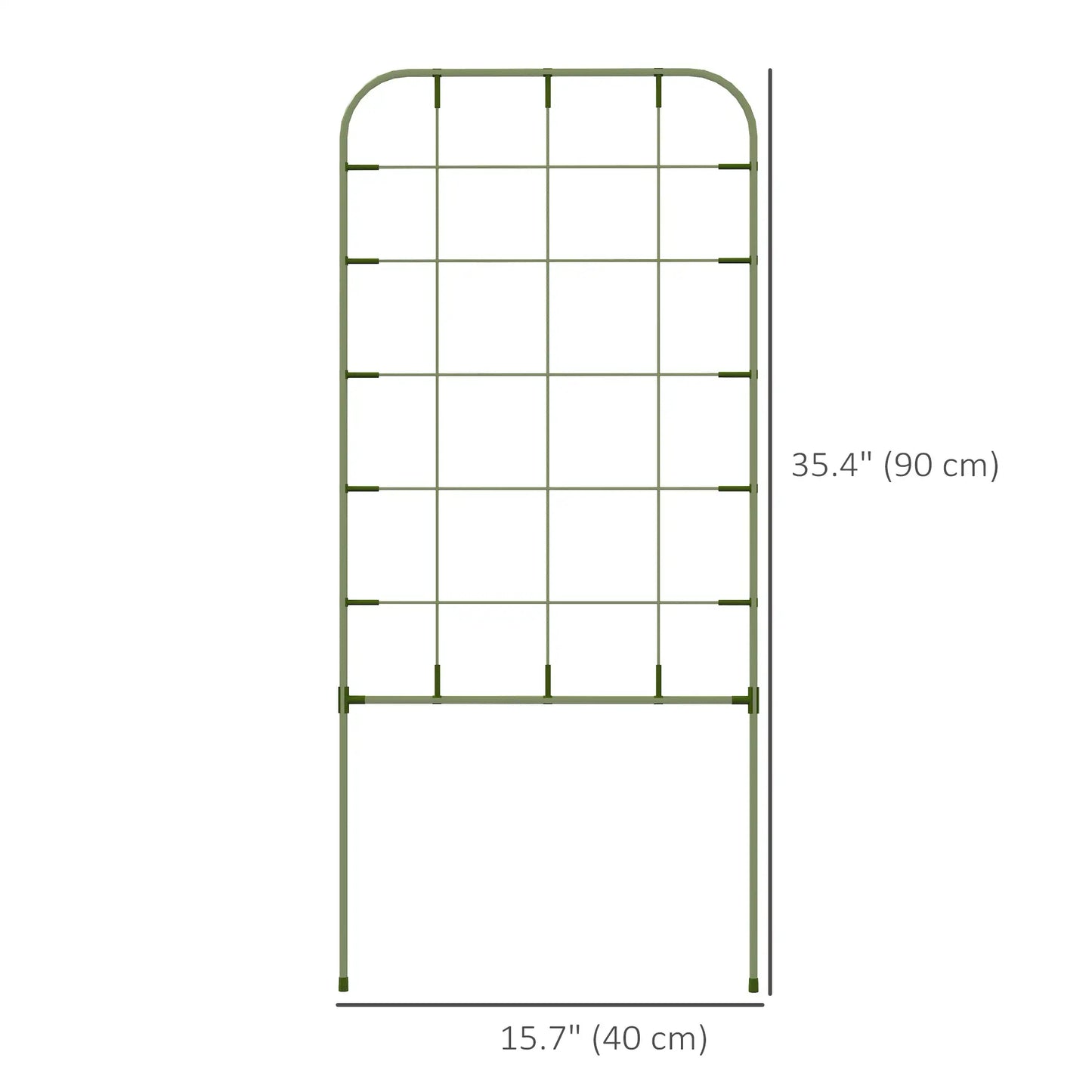 6-Piece Plant Support Set, Steel Trellis, 40 x 90 cm, Green Plant Stands at Gallery Canada