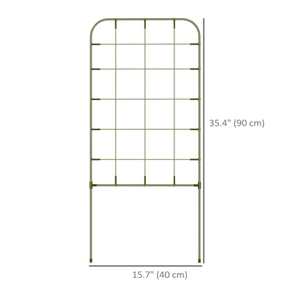 6-Piece Plant Support Set, Steel Trellis, 40 x 90 cm, Green Plant Stands at Gallery Canada