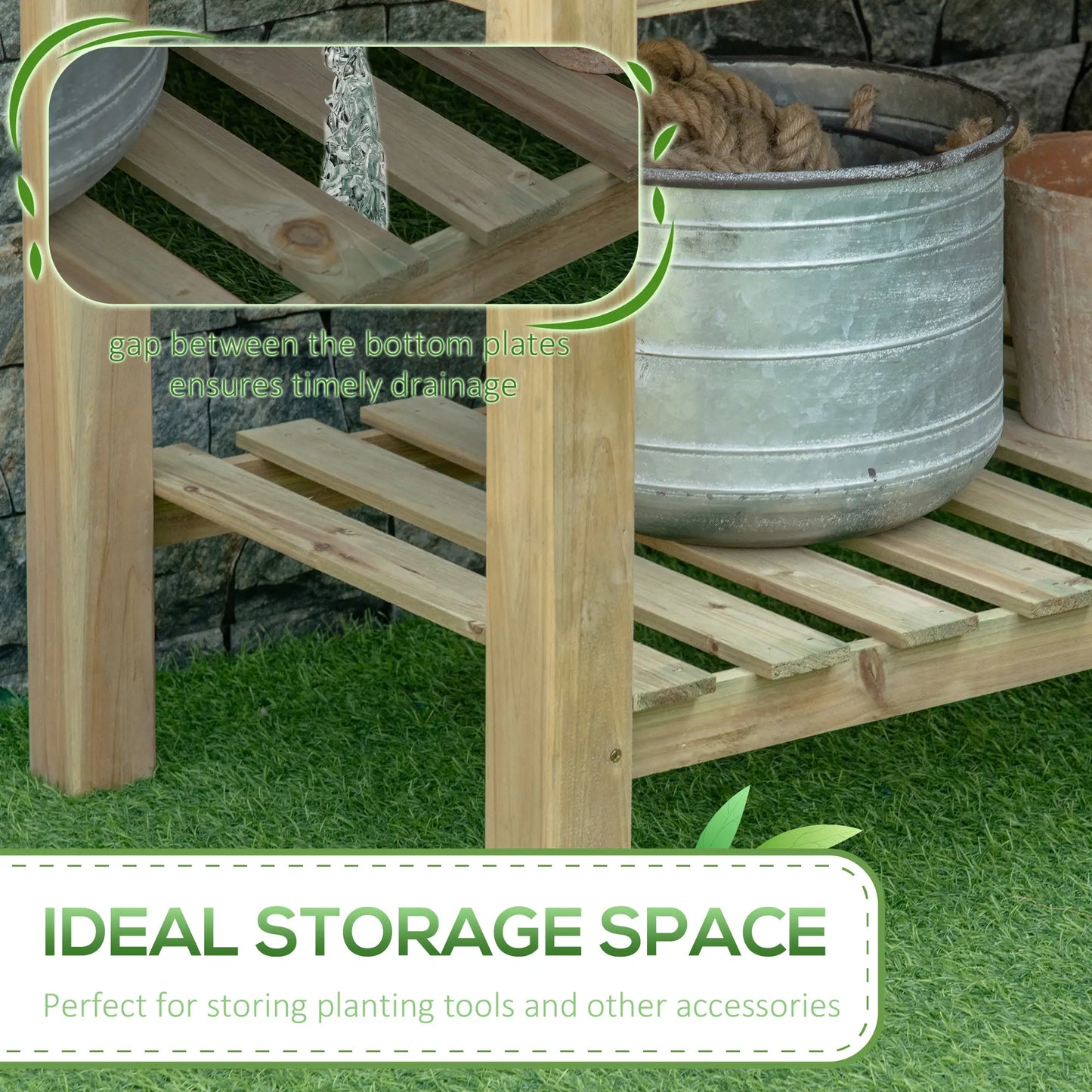 45" x 22" x 33" Elevated Planter Box With Legs, Storage Shelf, Raised Garden Bed Elevated Garden Beds at Gallery Canada