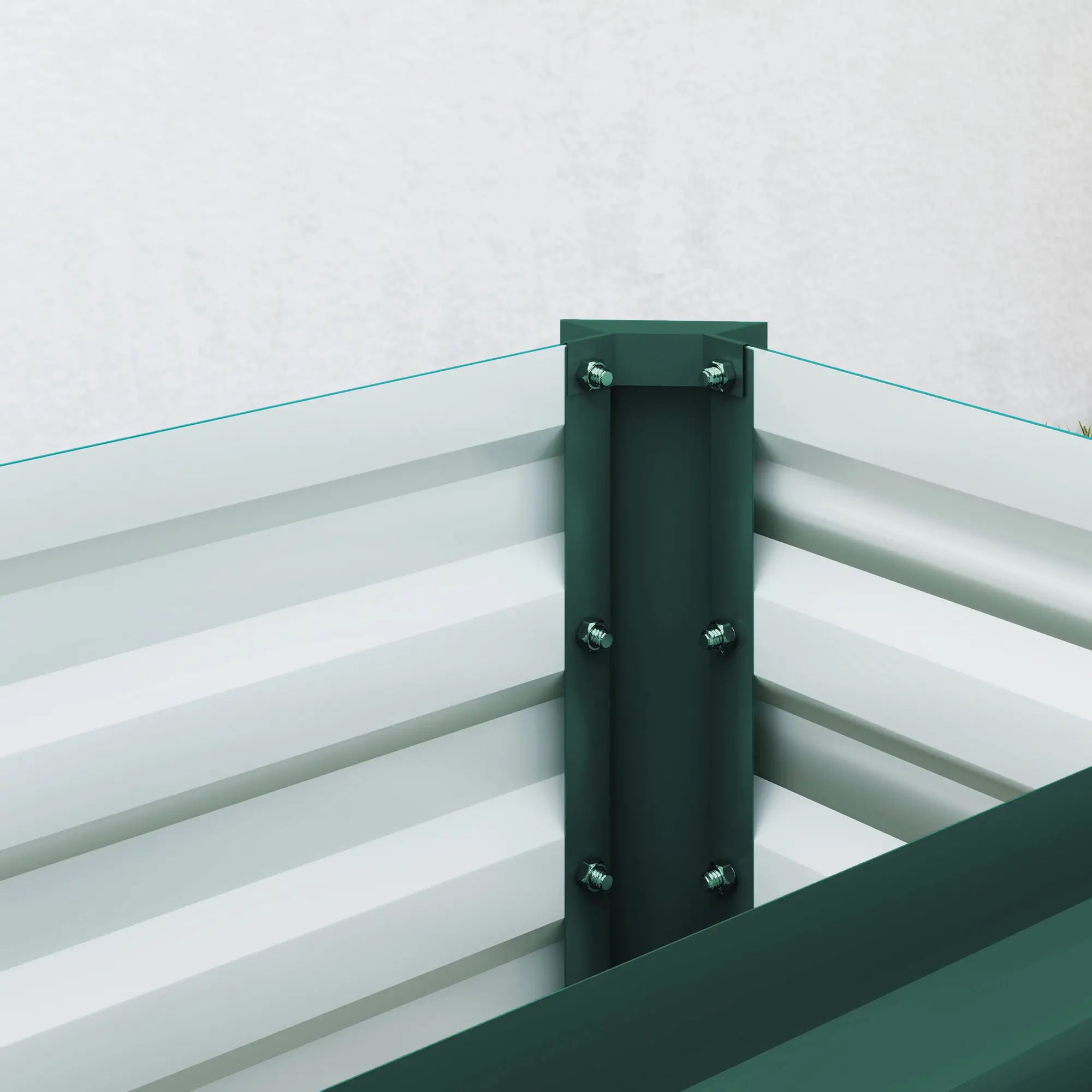 8 x 1.3 x 1.5ft Galvanized Raised Garden Bed, Green Galvanized Planter Boxes at Gallery Canada