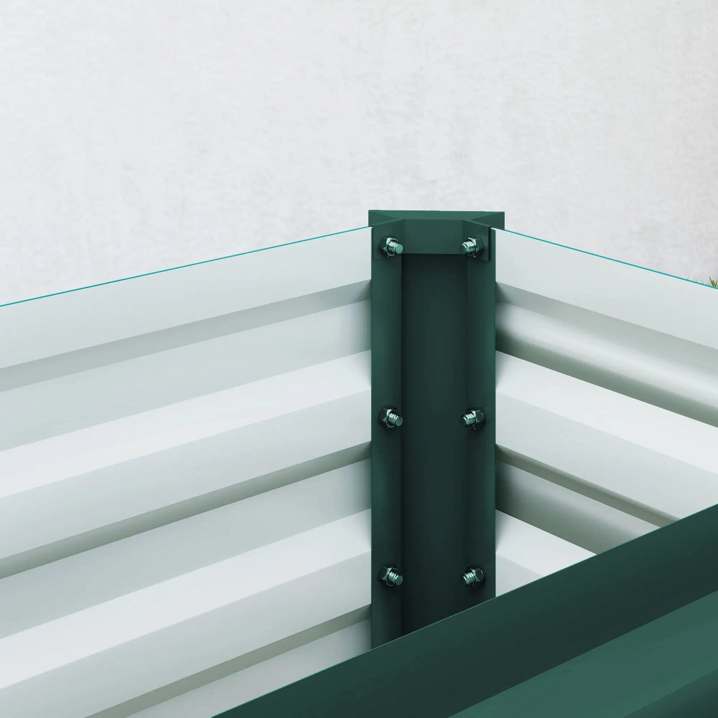 8 x 1.3 x 1.5ft Galvanized Raised Garden Bed, Green Galvanized Planter Boxes at Gallery Canada