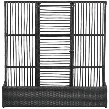 Raised Garden Bed with Lattice Trellis, Rattan Planter with Storage, Black Raised Garden Beds Black at Gallery Canada