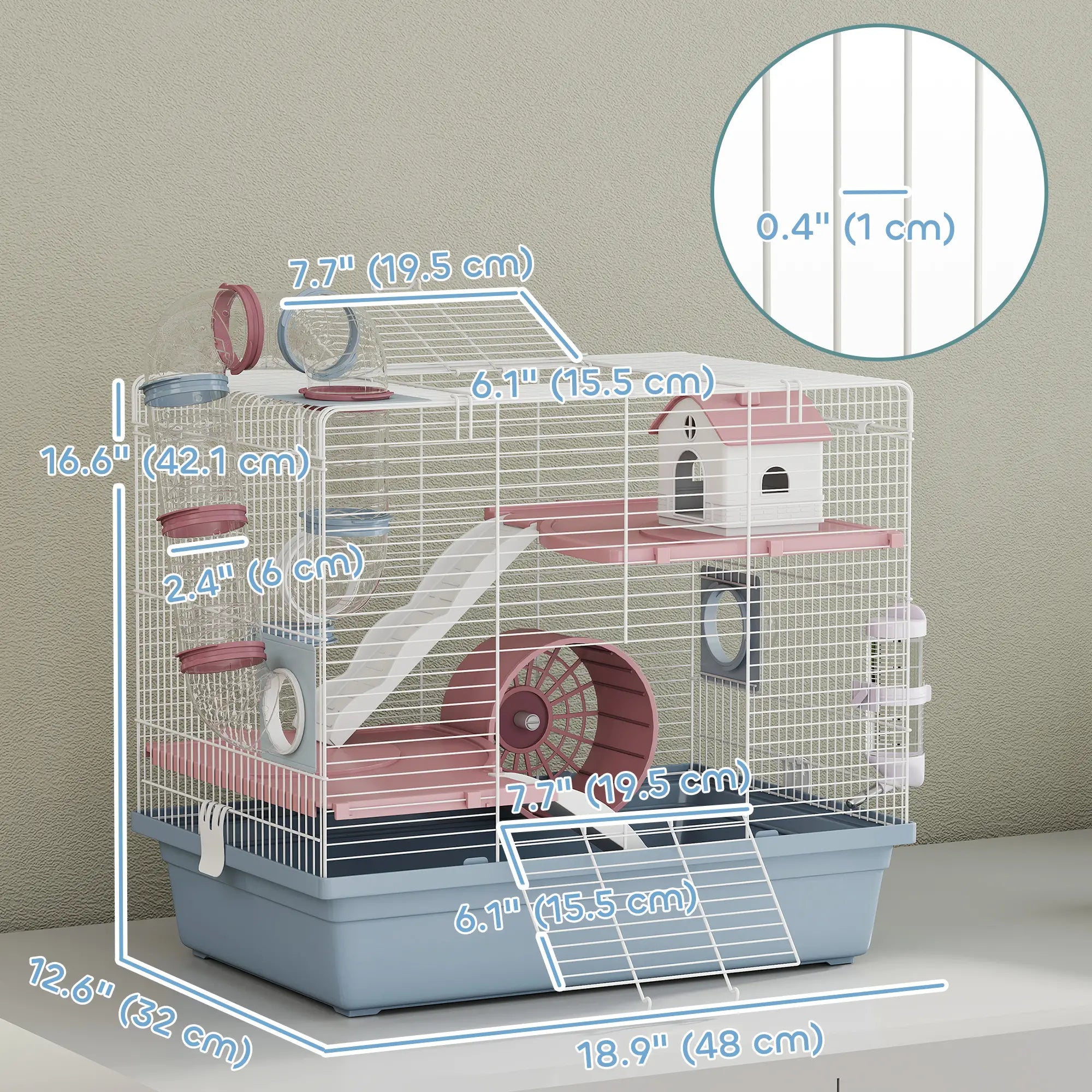 3-Tier Hamster Cage With Exercise Wheel, Food Bowl, Water Bottle Hamster Cages at Gallery Canada