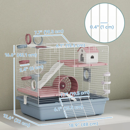 3-Tier Hamster Cage With Exercise Wheel, Food Bowl, Water Bottle Hamster Cages at Gallery Canada
