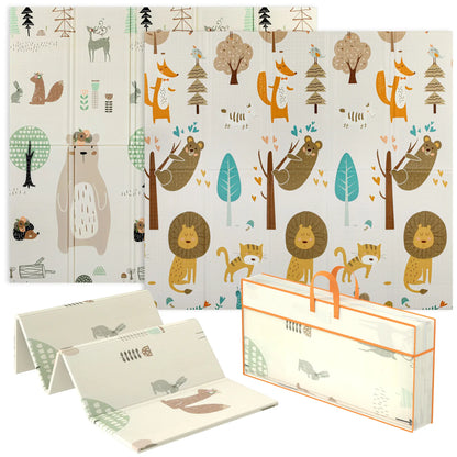 Double Sided Baby Play Mat, Reversible Waterproof, Animal Theme Kids Gym & Playmats at Gallery Canada