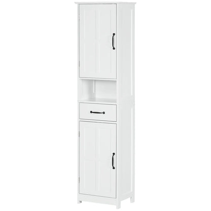 Modern Bathroom Cabinet, Narrow Vanity with Open Shelf, White Bathroom Cabinets at Gallery Canada